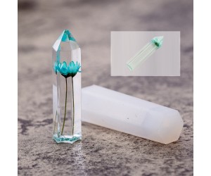 Epoksi Altıgen Kolye Kalıbı Takı Kalıbı Silikon 5x1.5cm