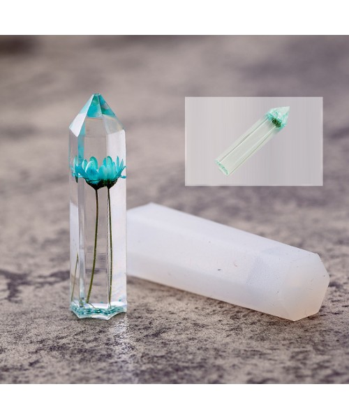 Epoksi Altıgen Kolye Kalıbı Takı Kalıbı Silikon 5x1.5cm