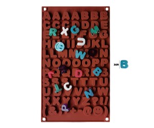 Pasta Harf Kalıbı Bubble Alfabe Kalıbı Taş Tozu Harf Kalıbı Şeker Hamuru Harf Kalıbı Silikon 2x2cm