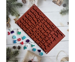 Pasta Harf Kalıbı Bubble Alfabe Kalıbı Taş Tozu Harf Kalıbı Şeker Hamuru Harf Kalıbı Silikon 2x2cm