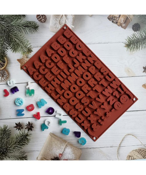 Pasta Harf Kalıbı Bubble Alfabe Kalıbı Taş Tozu Harf Kalıbı Şeker Hamuru Harf Kalıbı Silikon 2x2cm