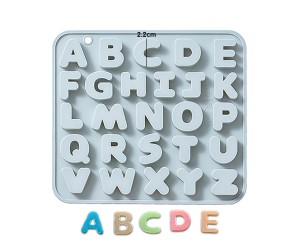 Pasta Harf Kalıbı Bubble Alfabe Kalıbı Taş Tozu Harf Kalıbı Şeker Hamuru Harf Kalıbı Silikon 2.2cm