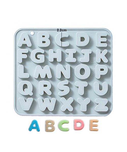 Pasta Harf Kalıbı Bubble Alfabe Kalıbı Taş Tozu Harf Kalıbı Şeker Hamuru Harf Kalıbı Silikon 2.2cm