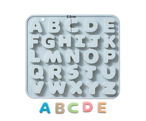 Pasta Harf Kalıbı Bubble Alfabe Kalıbı Taş Tozu Harf Kalıbı Şeker Hamuru Harf Kalıbı Silikon 2.2cm