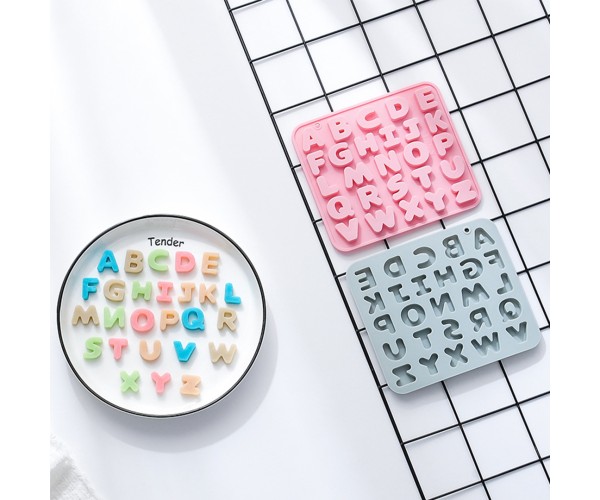 Pasta Harf Kalıbı Bubble Alfabe Kalıbı Taş Tozu Harf Kalıbı Şeker Hamuru Harf Kalıbı Silikon 2.2cm