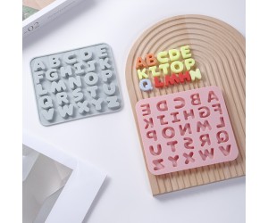 Pasta Harf Kalıbı Bubble Alfabe Kalıbı Taş Tozu Harf Kalıbı Şeker Hamuru Harf Kalıbı Silikon 2.2cm