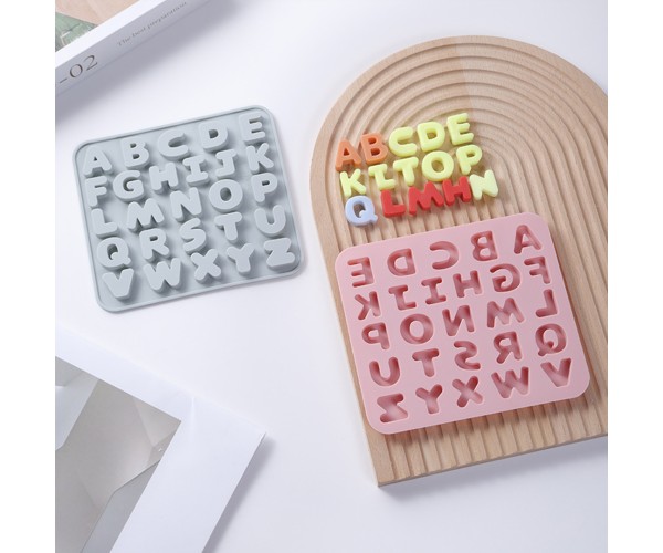 Pasta Harf Kalıbı Bubble Alfabe Kalıbı Taş Tozu Harf Kalıbı Şeker Hamuru Harf Kalıbı Silikon 2.2cm