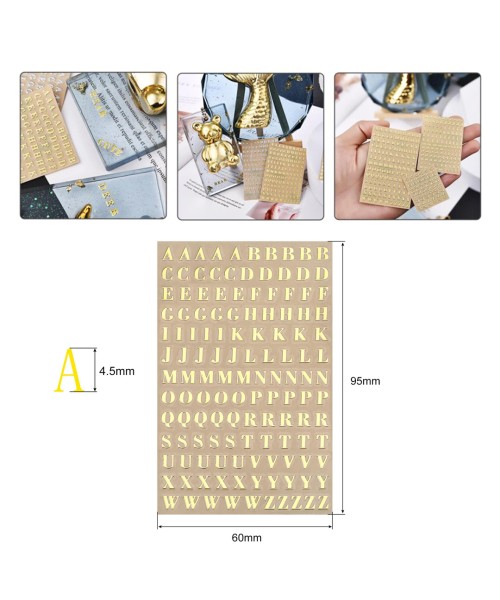 Epoksi Harf Sticker Çıkartmalı Sticker Harf Gold 45mm