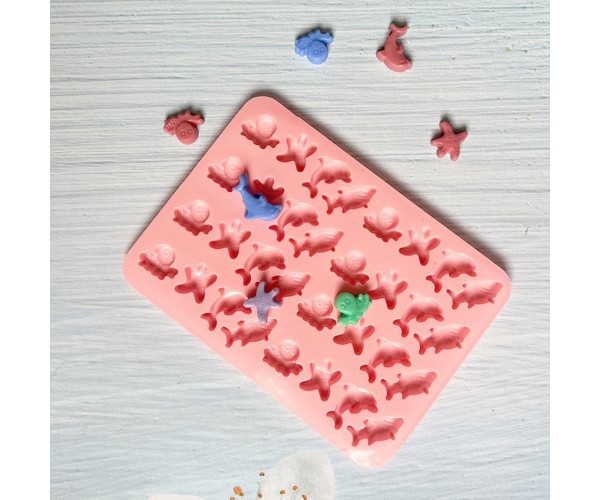 Epoksi Jelibon Kalıbı Haribo Kalıbı Deniz Canlıları Kalıbı Balık Haribo Kalıbı - Damlalık Esans Hediyeli GT-222