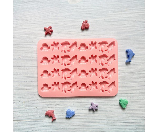 Epoksi Jelibon Kalıbı Haribo Kalıbı Deniz Canlıları Kalıbı Balık Haribo Kalıbı - Damlalık Esans Hediyeli GT-222