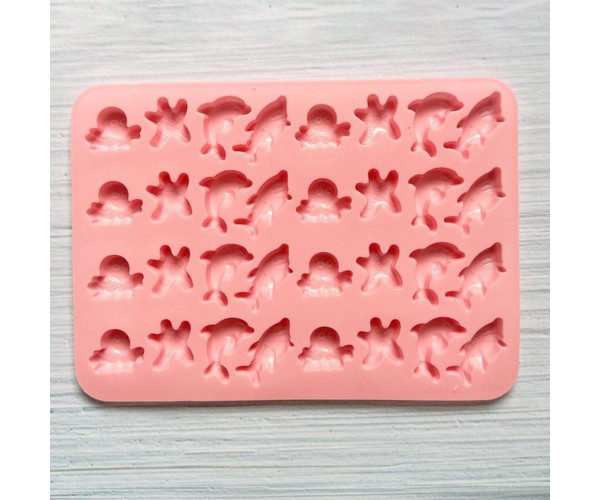 Epoksi Jelibon Kalıbı Haribo Kalıbı Deniz Canlıları Kalıbı Balık Haribo Kalıbı - Damlalık Esans Hediyeli GT-222