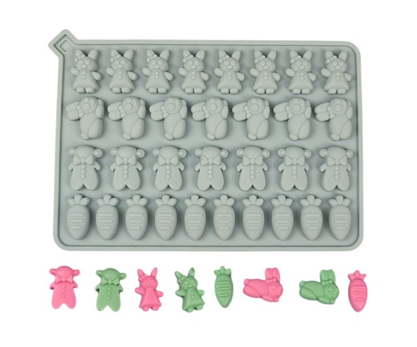 Epoksi Jelibon Kraker Kalıbı Tavşan Hayvan Jelibon Kalıbı Balık Haribo Kalıbı - Damlalık Esans Hediyeli