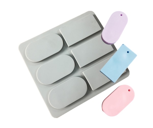 Sabun Kalıbı Çoklu Oval Dikdörtgen Sabun Kalıbı Taş Tozu Kalıbı Silikon GT285