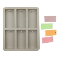 Sabun Kalıbı Çoklu Dikdörtgen Sabun Kalıbı DikdörtgenTaş Tozu Kalıbı Silikon 8x4x1cm GT278