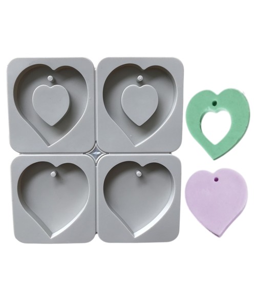 Sabun Kalıbı Kalp Sabun Kalıbı Kalp Taş Tozu Kalıbı Silikon GT282