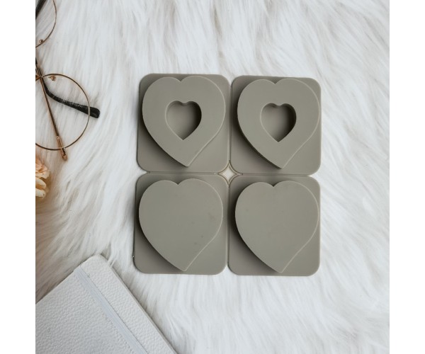 Sabun Kalıbı Kalp Sabun Kalıbı Kalp Taş Tozu Kalıbı Silikon GT282
