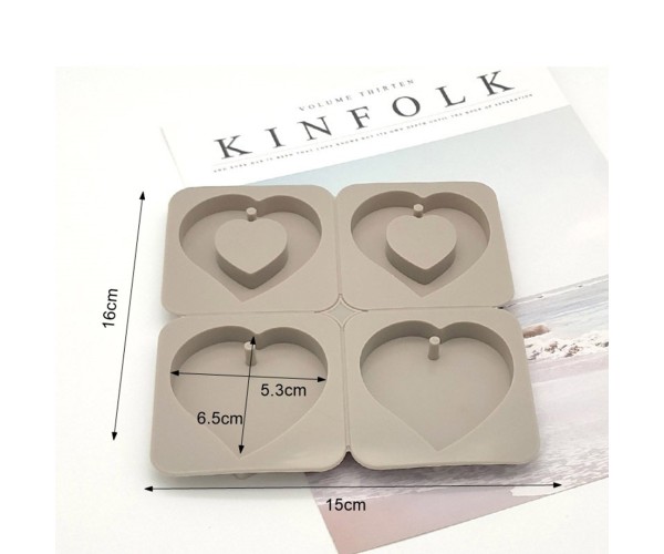 Sabun Kalıbı Kalp Sabun Kalıbı Kalp Taş Tozu Kalıbı Silikon GT282