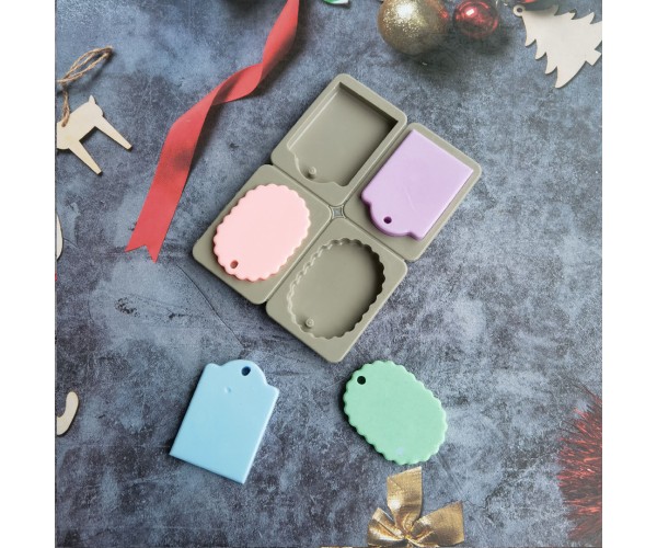 Sabun Kalıbı Oval Dalgalı Dikdörtgen Sabun Kalıbı Kalp Taş Tozu Kalıbı Silikon GT281