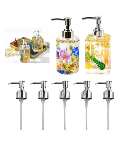 Sıvı Sabunluk Pompası Sıvı Sabunluk Pompa Aparatı Nikel - 5 Adet