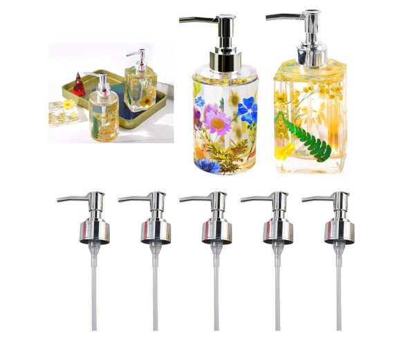 Sıvı Sabunluk Pompası Sıvı Sabunluk Pompa Aparatı Nikel - 5 Adet