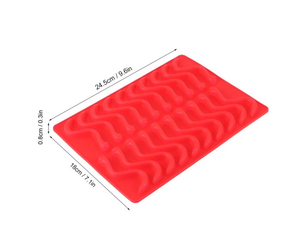 Epoksi Şekerleme Jelibon Kalıbı Solucan Jelibon Kalıbı Çikolata Solucan Kalıbı - Damlalık Esans Hediyeli