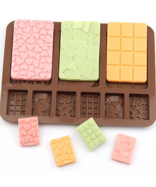 Çikolata Kalıbı Tablet Çikolata Kalıbı Kalp Desenli Çikolata Kalıbı Parçalı Desenli Silikon GT506