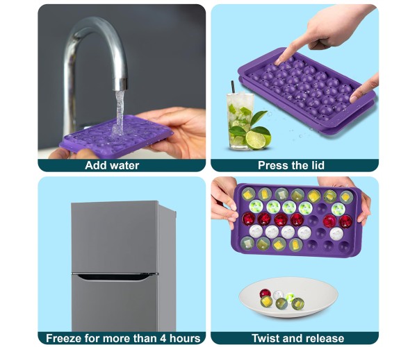 Çoklu Buz Kalıbı Küre Buz Kalıbı Bardak Buz Kalıbı Buzluk Salkım Üzüm Modeli Silikon