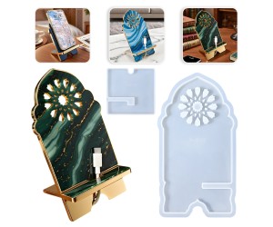 Epoksi Telefon Tutucu Ramazan Modeli Ayaklı Telefon Tutucu Kalıbı Silikon 19x10cm