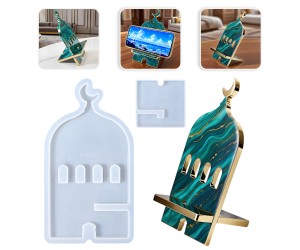 Epoksi Telefon Tutucu Ramazan Modeli Ayaklı Telefon Tutucu Kalıbı Silikon 18.8x9.4cm