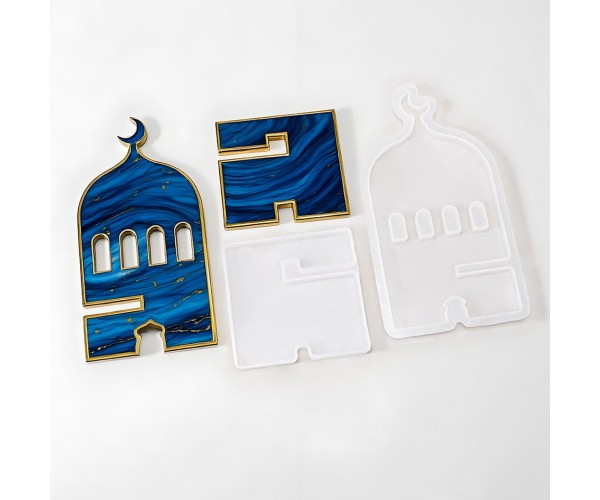 Epoksi Telefon Tutucu Ramazan Modeli Ayaklı Telefon Tutucu Kalıbı Silikon 18.8x9.4cm