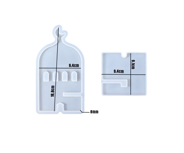 Epoksi Telefon Tutucu Ramazan Modeli Ayaklı Telefon Tutucu Kalıbı Silikon 18.8x9.4cm