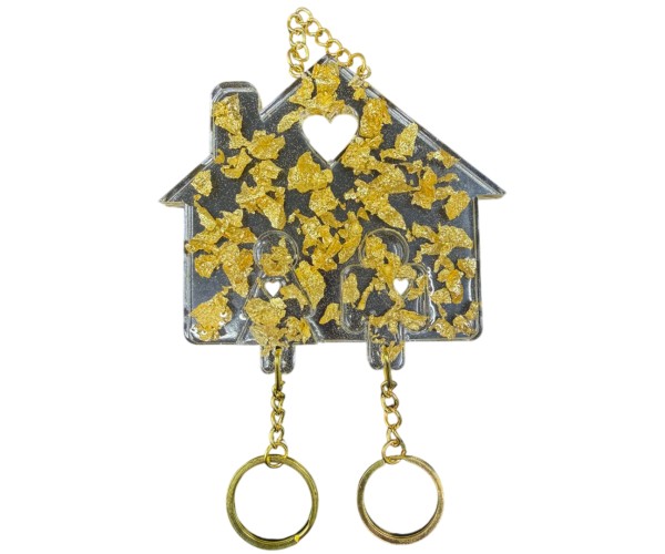 Epoksi Ev Anahtarlık Kalıbı Evli Çift Anahtarlık Kalıbı Duvar Ev Anahtarlık Kalıbı Silikon 11.5x9.6cm