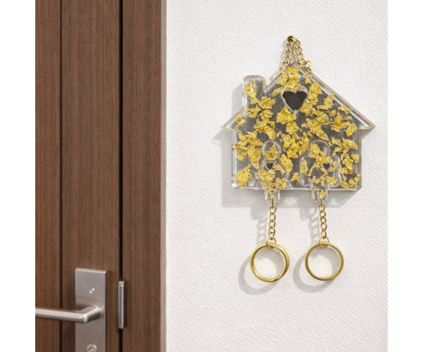 Epoksi Ev Anahtarlık Kalıbı Evli Çift Anahtarlık Kalıbı Duvar Ev Anahtarlık Kalıbı Silikon 11.5x9.6cm