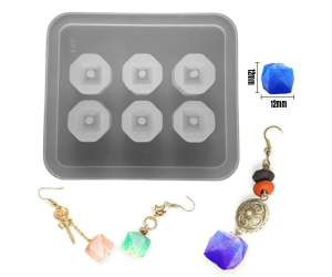 Epoksi Tesbih Kalıbı Kristal Boncuk Kalıbı Takı Boncuk Kalıbı Silikon 12mm GT9036