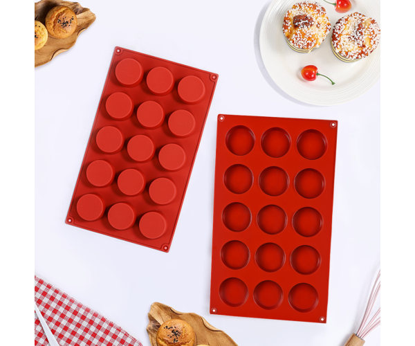 Epoksi Yuvarlak Daire Kalıbı Yuvarlak Kek Kalıbı Çoklu Yuvarlak Çikolata Kalıbı Silikon 4x4x2cm