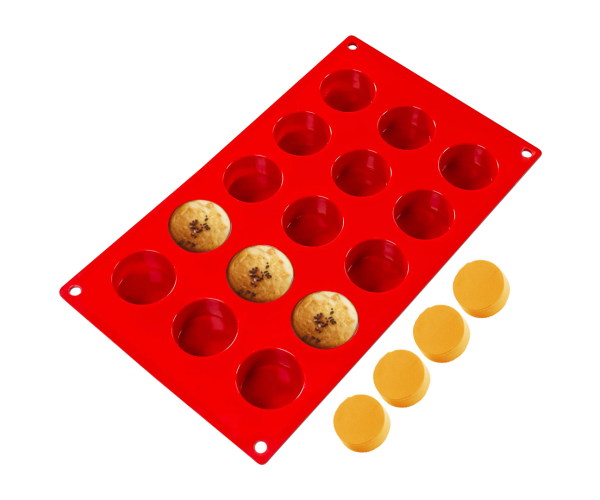 Epoksi Yuvarlak Daire Kalıbı Yuvarlak Kek Kalıbı Çoklu Yuvarlak Çikolata Kalıbı Silikon 4x4x2cm