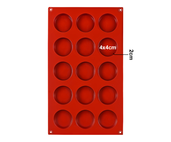 Epoksi Yuvarlak Daire Kalıbı Yuvarlak Kek Kalıbı Çoklu Yuvarlak Çikolata Kalıbı Silikon 4x4x2cm