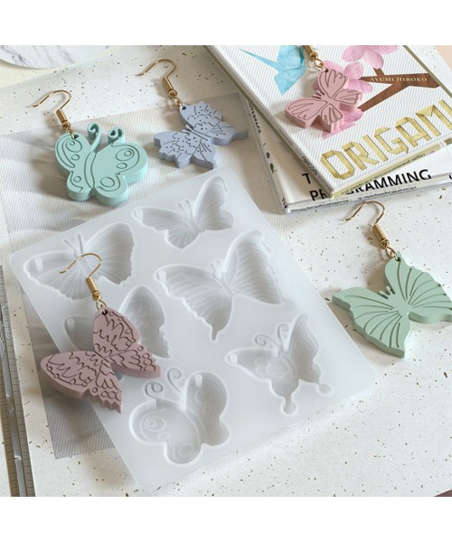Epoksi Kelebek Kalıbı Anahtarlık Kelebek Kalıbı Kolye Küpe Kelebek Kalıbı Silikon GT9658