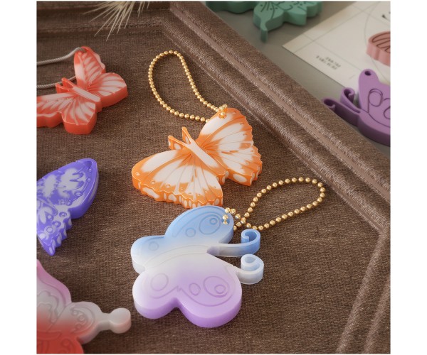 Epoksi Kelebek Kalıbı Anahtarlık Kelebek Kalıbı Kolye Küpe Kelebek Kalıbı Silikon GT9658