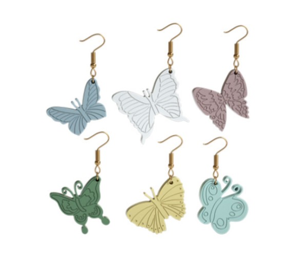 Epoksi Kelebek Kalıbı Anahtarlık Kelebek Kalıbı Kolye Küpe Kelebek Kalıbı Silikon GT9658