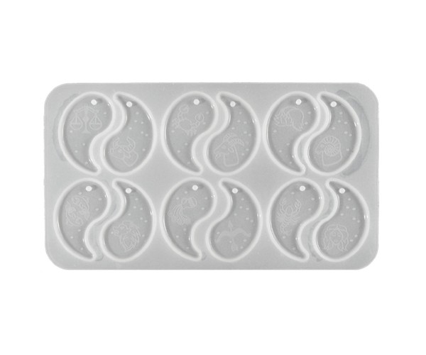 Epoksi Ying Yang Kalıbı Burç Kalıbı Ying Yang Anahtarlık Kalıbı Silikon GT9676 Epoksi Ying Yang Kalıbı Burç Kalıbı Ying Yang Anahtarlık Kalıbı Silikon GT9676