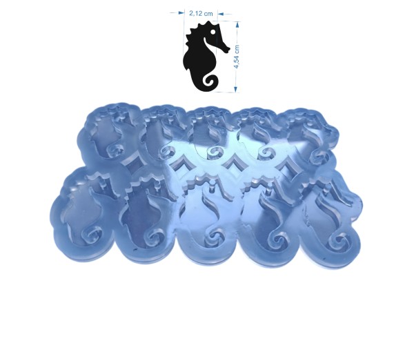 Epoksi Çoklu Deniz Atı Kalıbı Deniz Atı Anahtarlık Kalıbı Silikon 4.5x2.1cm