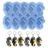 Epoksi Çoklu Deniz Atı Kalıbı Deniz Atı Anahtarlık Kalıbı Silikon 4.5x2.1cm