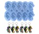 Epoksi Çoklu Deniz Atı Kalıbı Deniz Atı Anahtarlık Kalıbı Silikon 4.5x2.1cm