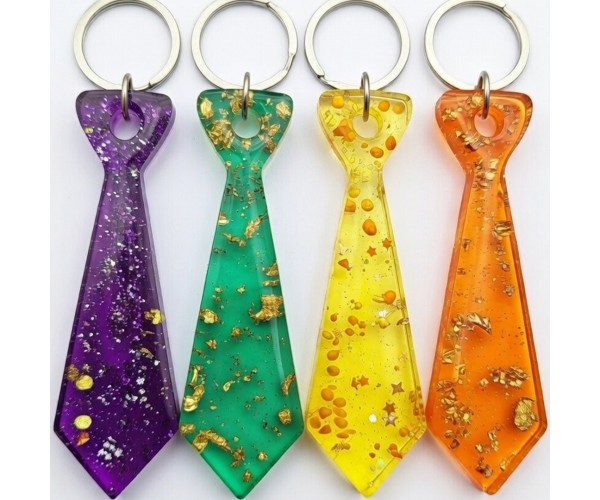 Epoksi Çoklu Kravat Kalıbı Kravat Anahtarlık Kalıbı Kolye Küpe Kalıbı Silikon 3.8x1.1cm