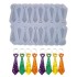 Epoksi Çoklu Kravat Kalıbı Kravat Anahtarlık Kalıbı Kolye Küpe Kalıbı Silikon 3.8x1.1cm
