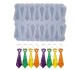 Epoksi Çoklu Kravat Kalıbı Kravat Anahtarlık Kalıbı Kolye Küpe Kalıbı Silikon 3.8x1.1cm