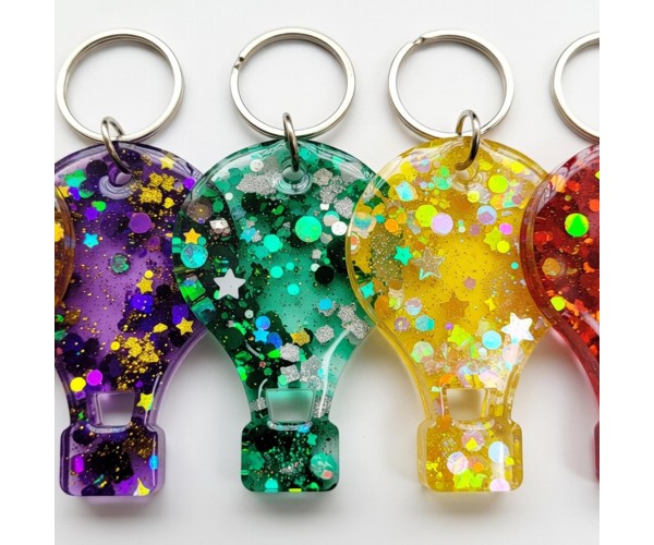 Epoksi Çoklu Kapadokya Balonu Kalıbı Balon Kalıbı Anahtarlık Silikon 4.5x3cm