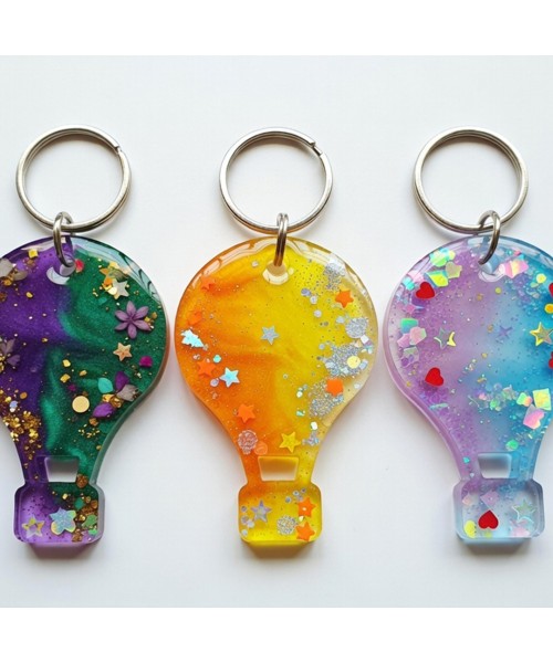 Epoksi Çoklu Kapadokya Balonu Kalıbı Balon Kalıbı Anahtarlık Silikon 4.5x3cm