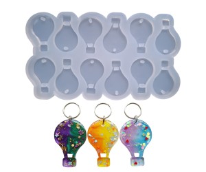 Epoksi Çoklu Kapadokya Balonu Kalıbı Balon Kalıbı Anahtarlık Silikon 4.5x3cm